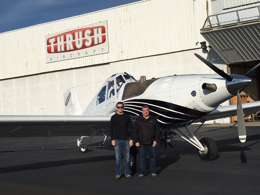 photo of Jeff and Justin with new Thrush plane
